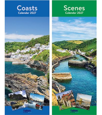 24x 2027 Super Slim Calendar - Coasts And Scenes