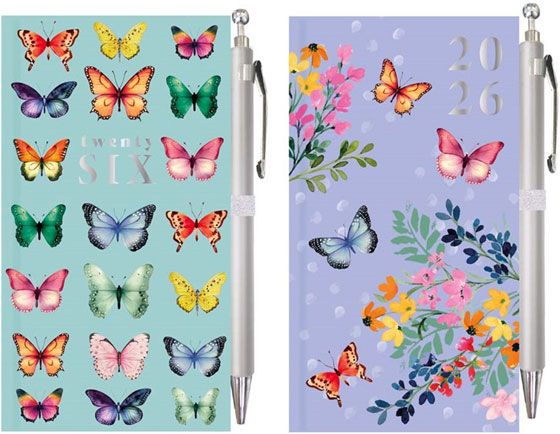 Wholesale Diary & Pen Set | Butterfly & Floral Designs