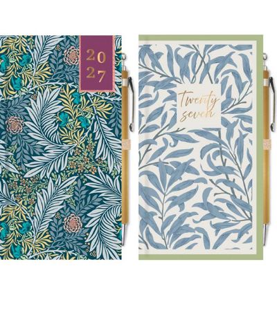 12x 2027 Slim Diary Week To View With Pen...Floral Designs