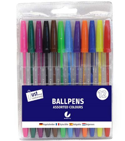 Wholesale Ballpoint Pens | 12 Pack Multicoloured