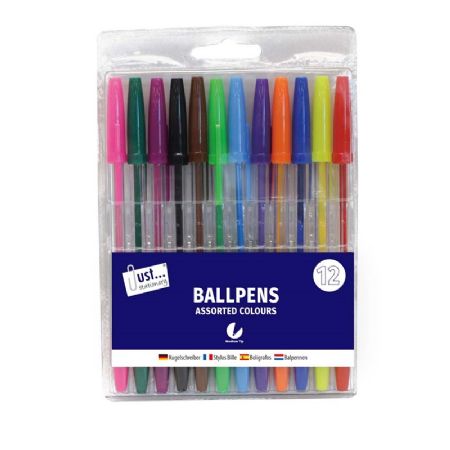 Wholesale Ballpoint Pens | 12 Pack Multicoloured