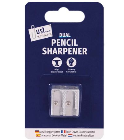 Just Stationery Double Hole Metal Pencil Sharpener | 1062