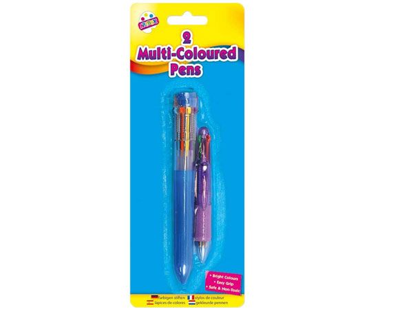 Art Box 2pk Multi Coloured Retractable Pens  | 1075