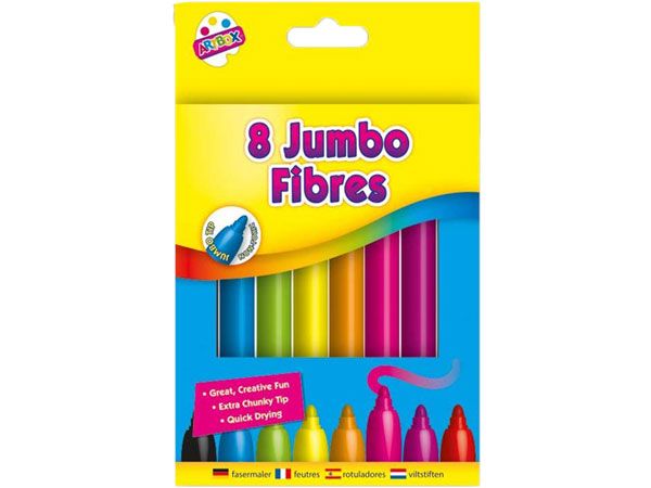 Artbox 8 Pack Junbo Fibre Felt Tips | Wholesale 