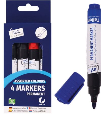 Just Stationery 4pk Permanent Markers