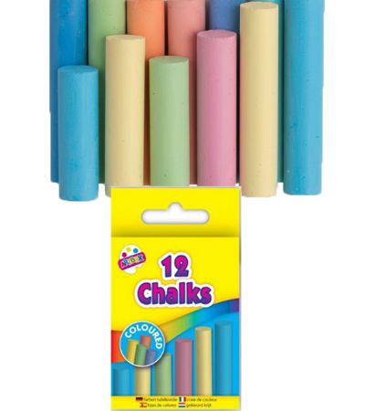 12x Art Box 12pk Coloured Chalks