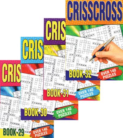 A5 Criss Cross Puzzle Book...Assorted Designs Picked At Random