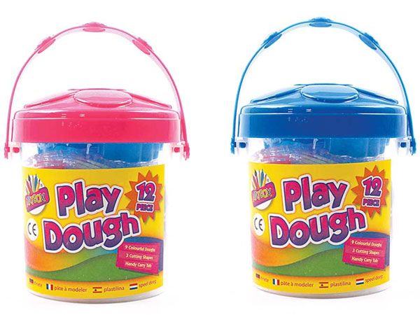 Kids 12 Pack Plah Dough Tub With Cutters | Bulk