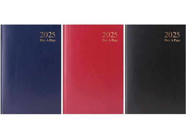 A5 Day A Page Casebound 2025 Diary, Assorted Picked At Random
