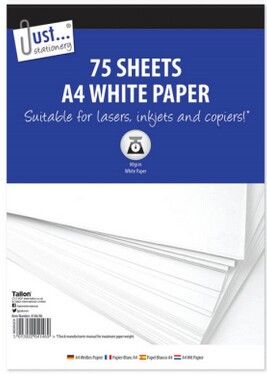 Just Stationery 75 Sheet A4 White Paper