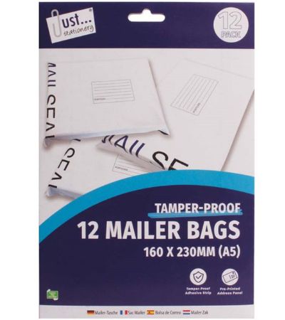 Just Stationery 12pk Small EMailer Bags