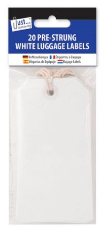 20 pack White Luggage Labels | Wholesale Stationery Supplies