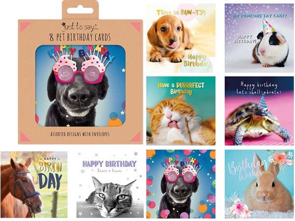 Wholesale Greetings Cards | 8 Mixed Pets Design