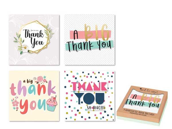 Just To Say - 4 Handcrafted Thank You Cards | 4496