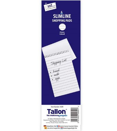 Just Stationery 6 Slimline Shopping Pads | 4690