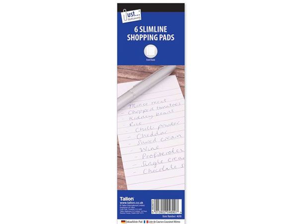 Just Stationery 6 Slimline Shopping Pads | 4690