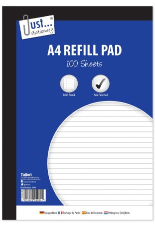 Just Stationery A4 100 Sheet Refill Pad