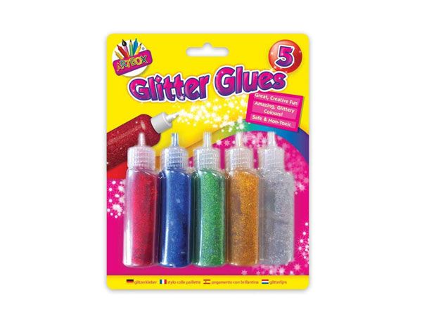Art Box 5pk Glitter Glue Pens