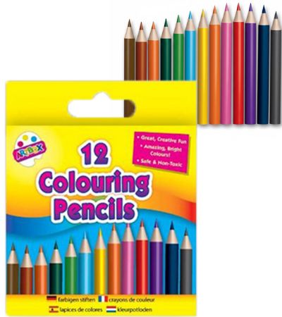 Wholesale Colouring Pencils |12 Half Size | Bulk Buy