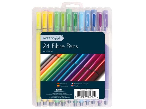 Wholesale 24 pack Washable Fibre Pens | Bulk Buy