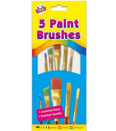 Wholelsae Kids Paint Brushes | 5 Assorted Sizes