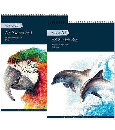 A3 20 Sheet Artists Sketch Pad, Assorted, Picked At Random | 5683