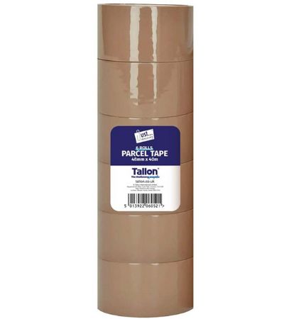 6 Rolls 48mm x 40mtr Brown Packing / Parcel Tape