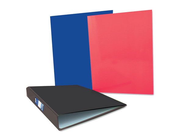 Just Stationery A4 Coloured Ring Binder - Black, Blue, Red