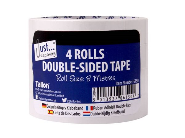 Just Stationery 4 Roll Double Sided Tape  | 6150