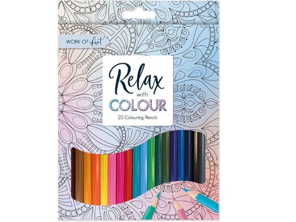 Colour Therapy 20pk Colouring Pencil Crayons (fuj)