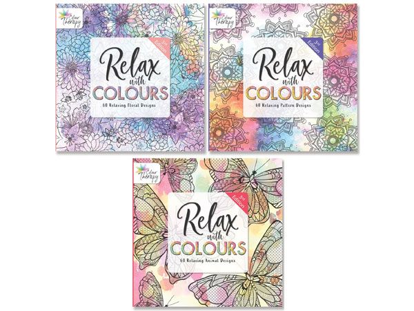 12 x Colour Therapy Colouring Books...Series 3