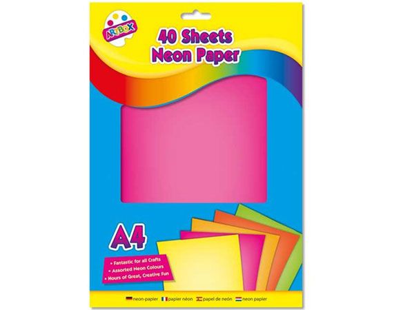 Art Box 40 Sheet A4 Neon Paper | 6877