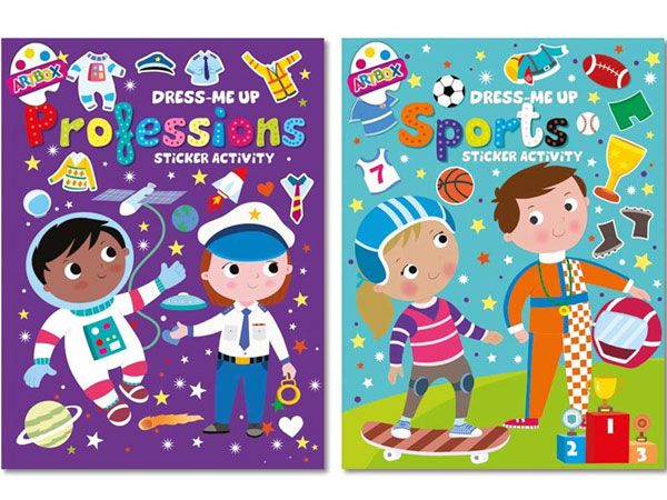 12x Art Box Dress Me Up Sports Sticker Activity Books | 6924