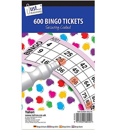 Just Stationery Bingo Tickets | 8002