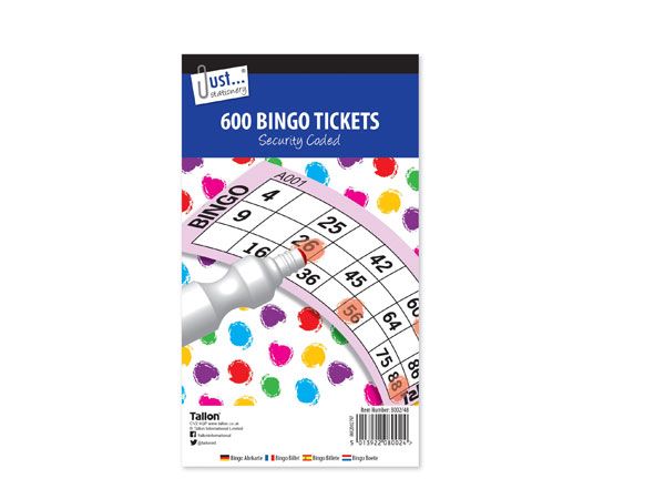 Just Stationery Bingo Tickets