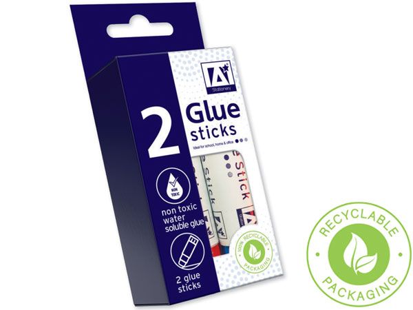 A* Stationery 2pk Glue Sticks
