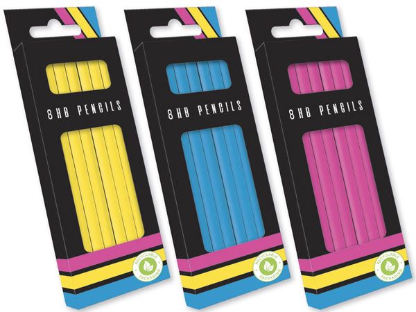 Brights 8 pack HB Pencils, Assorted Picked At Random