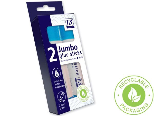 A* Stationery 2 Jumbo Glue Sticks