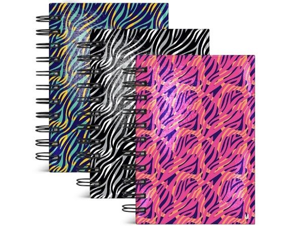 12x A6 Hardback Spiral Note Book - Wild Designs, by U. Stationery | P1128