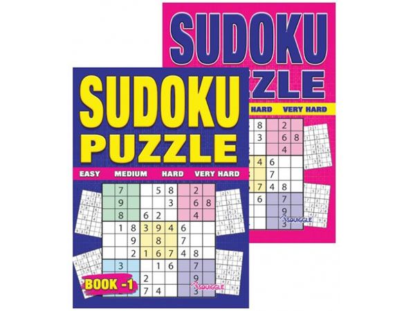 6x Squiggle A4 Sudoku Puzzles Books - 2 Assorted Titles