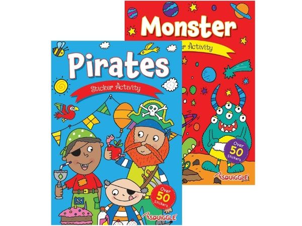 6x My Fun Boys Sticker Book, Pirates & Monster | P2189