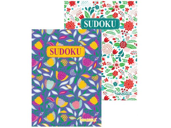 Squiggle A5 Floral Sudoku Puzzle Book, Assorted Picked At Random