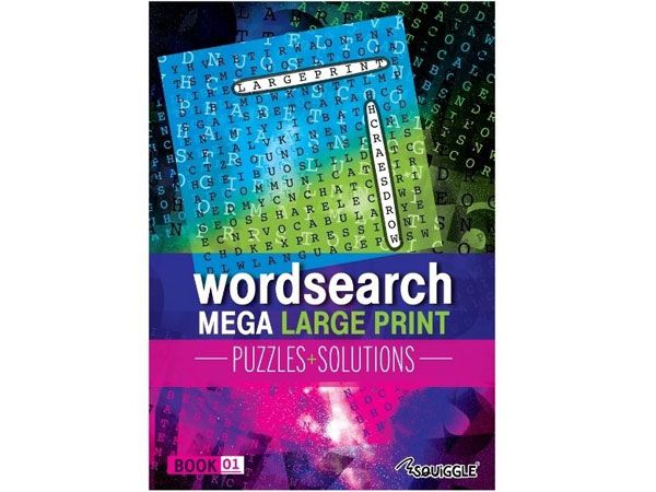 Squiggle - A4 Mega Large Print Modern Wordsearch Puzzles, Book 1