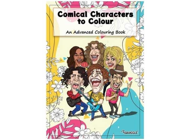 Squiggle Advanced Relaxing Colouring Book - Comical Characters