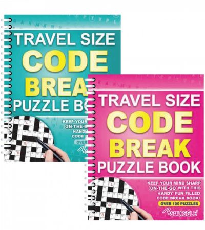 6x Squiggle Travel Size Code Breaker Puzzle Books
