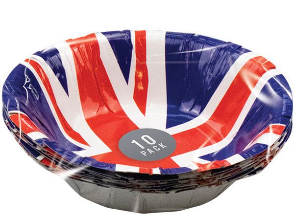 Union Jack Print 10pk Paper Bowl | PAR5020