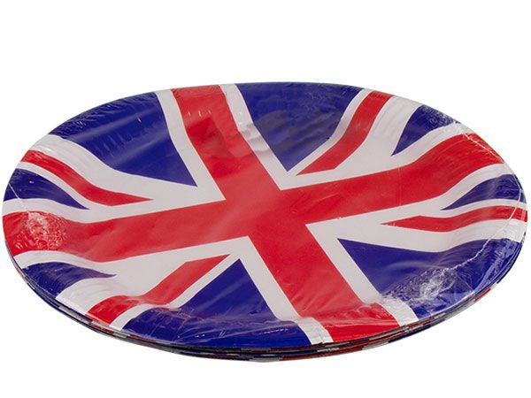 Union Jack Print 10pk Paper Plates | PAR5041