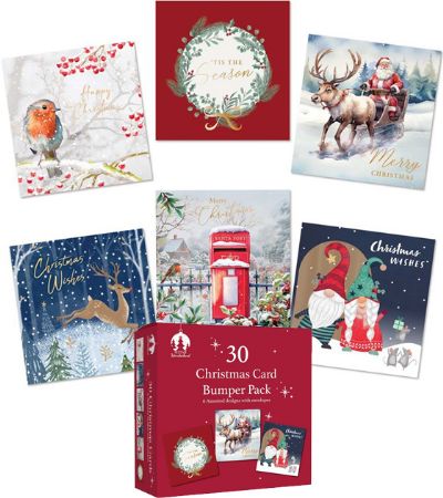 Festive Wonderland 30 Christmas Card Bumper Pack | X9062A