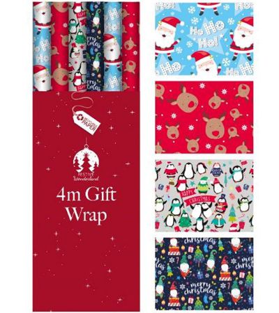 36 Rolls Festive Kids 4m Gift Wrap In Floor Display | X9152A