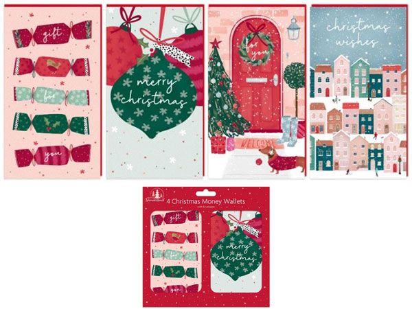 Festive Wonderland 4pk Money Wallets -Contemp Designs | XC0032